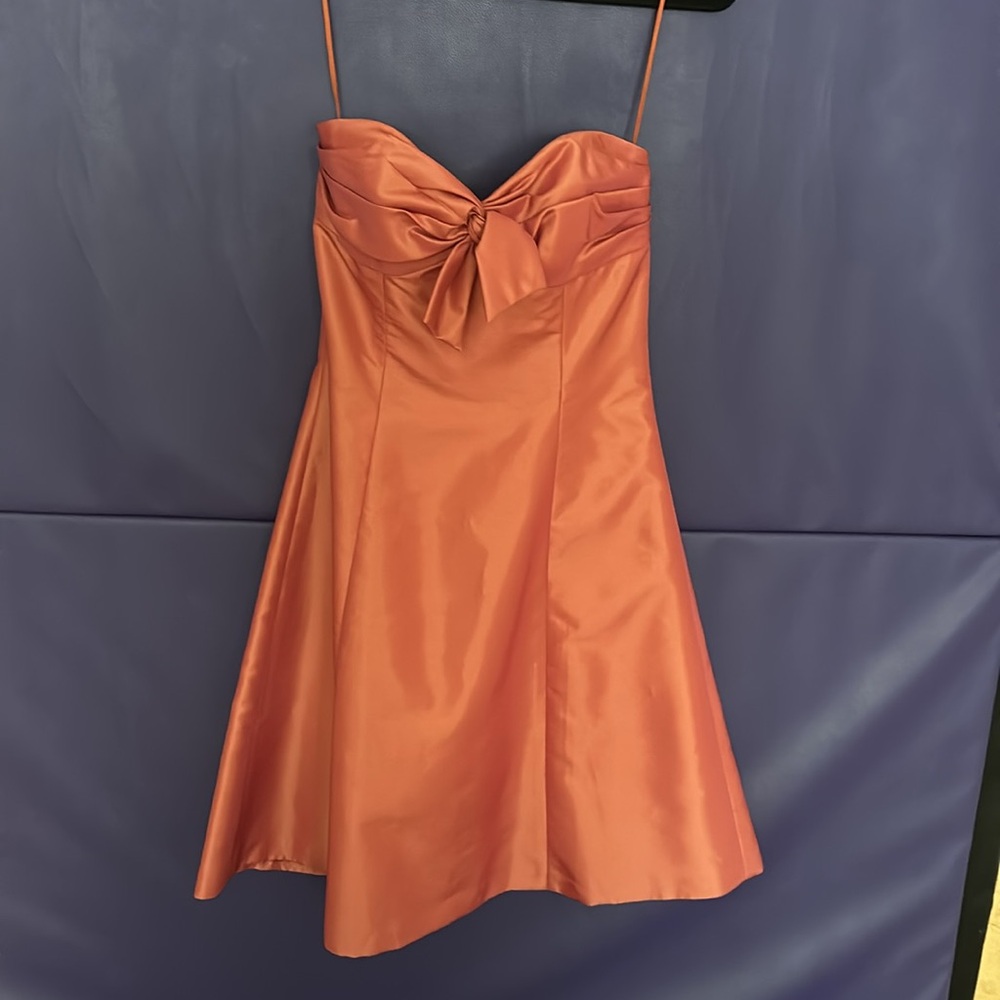 Amsale Saks Fifth Avenue Bridesmaid / Prom dress sweetheart Iridescent Orange